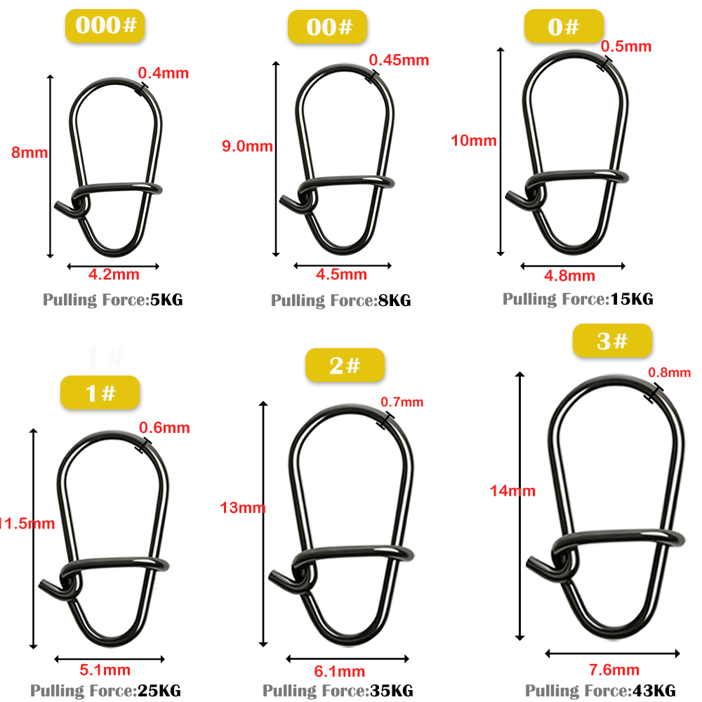 GOBAIT 100Pcs Black Stainless  - огляд і ціна Fishing Equipment Used