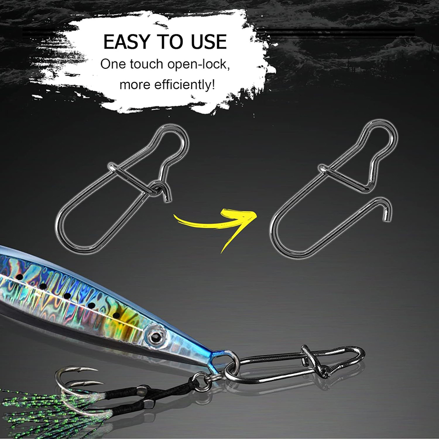 50Pcs Crankbait Snaps Stainles - огляд і ціна Fishing Equipment Used