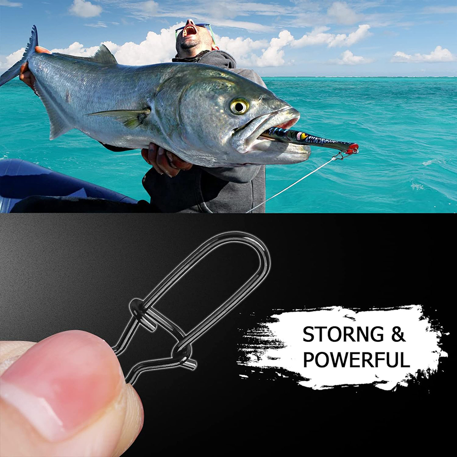 50Pcs Crankbait Snaps Stainles - огляд і ціна Fishing Equipment Used