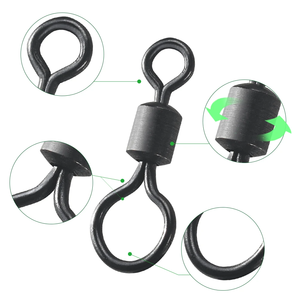 100pcs Carp Fishing Swivel Big - огляд і ціна Fishing Equipment Wholesale
