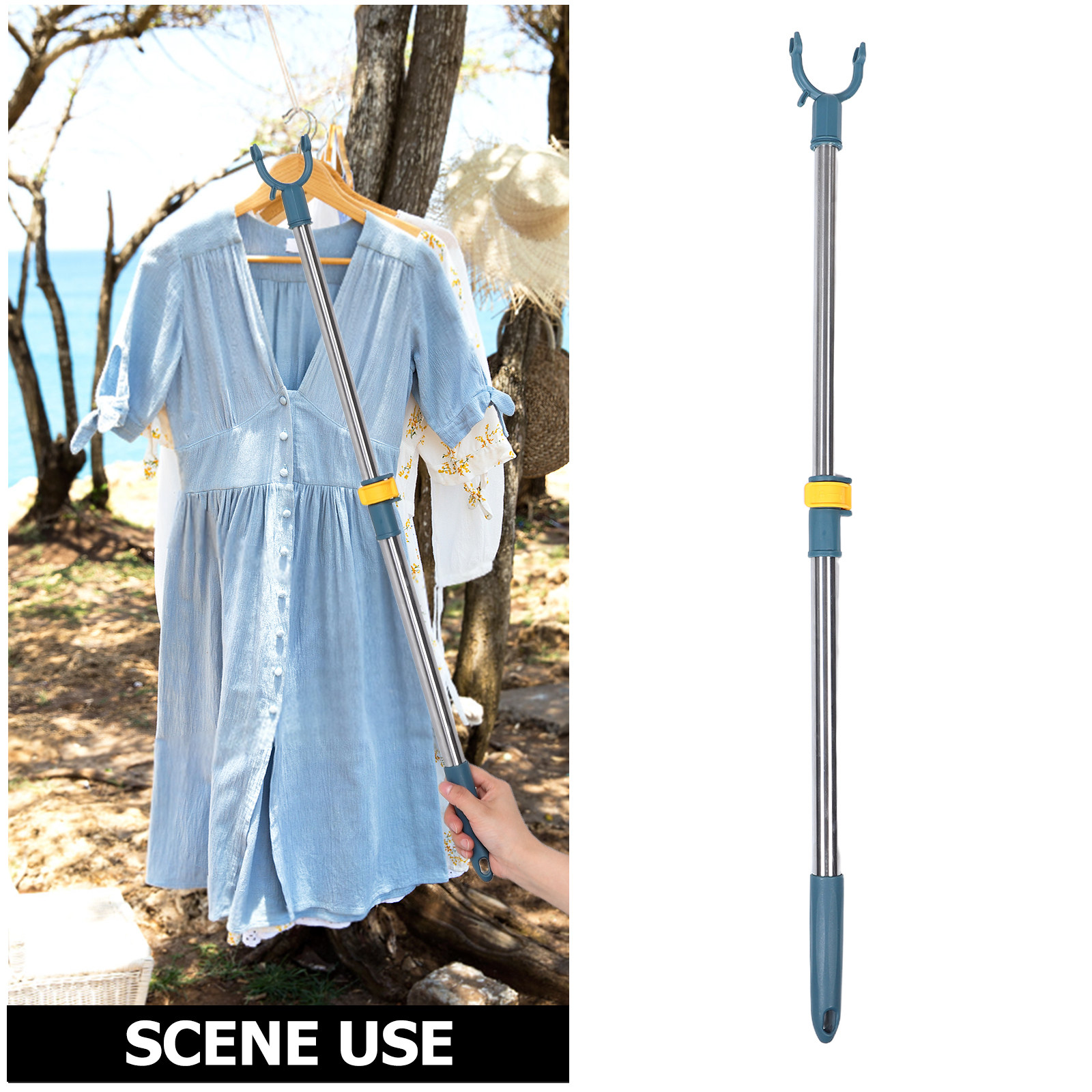 Telescoping Stainless Steel Cl - огляд і ціна Telescopic Fishing Rod